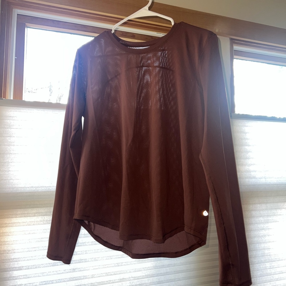 Lululemon High-Neck Running and Training Long Sleeve Shirt in
Roasted Brown🤎